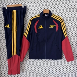 2627 Arsenal dark blue with red windbreaker tracksuit S-XXL